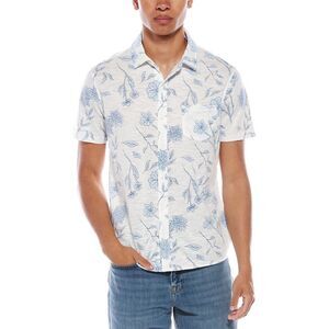 Vintage Summer Mens Slub Jersey Shirt, Blue